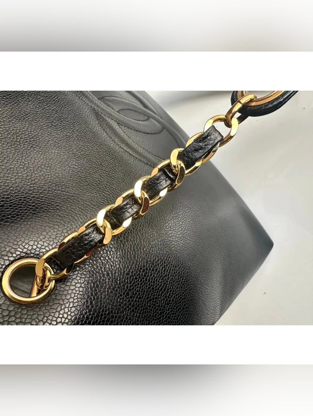 Authentic Chanel Leather Hand Bag - Picture 10 of 12